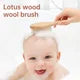 Brosse à Cheveux en Bois et Laine Douce pour Bébé