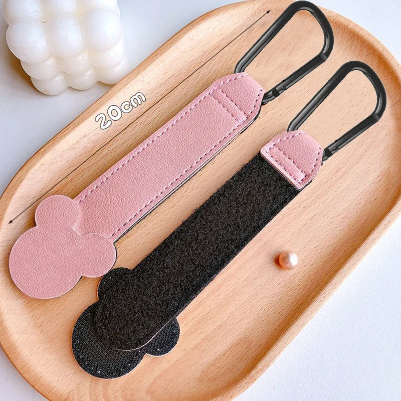 Leather Baby Bag Stroller Hook Rotatable Cart Organizer