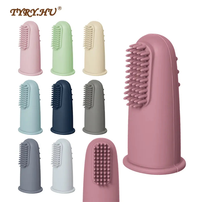 2pcs Bébé Brosse À Dents Enfants Doux en Silicone