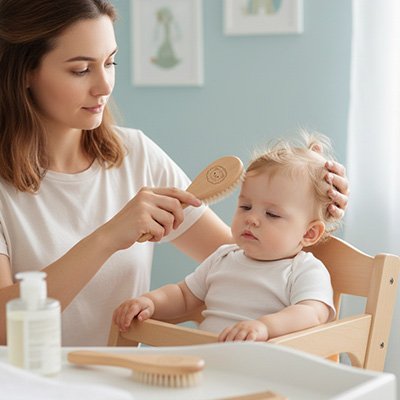 Brosse cheveux pour bebe 