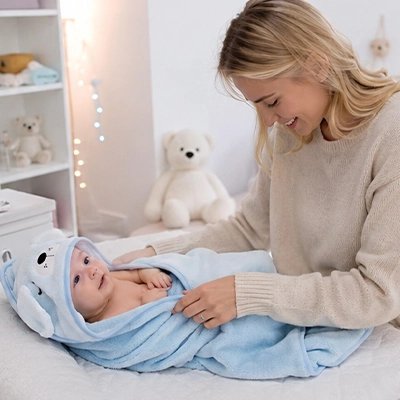 Cape de bain bébé