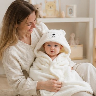 Cape de bain bébé
