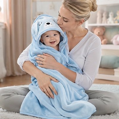 Cape de bain bébé