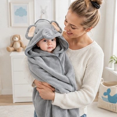 Cape de bain bébé