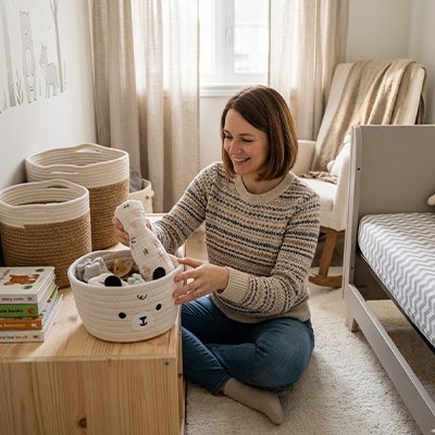 Panier rangement bébé