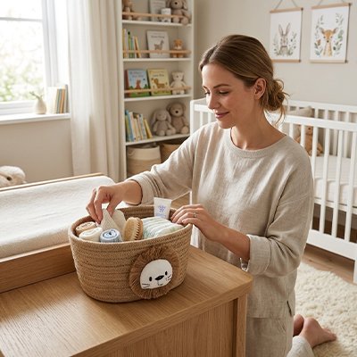 Panier rangement bébé
