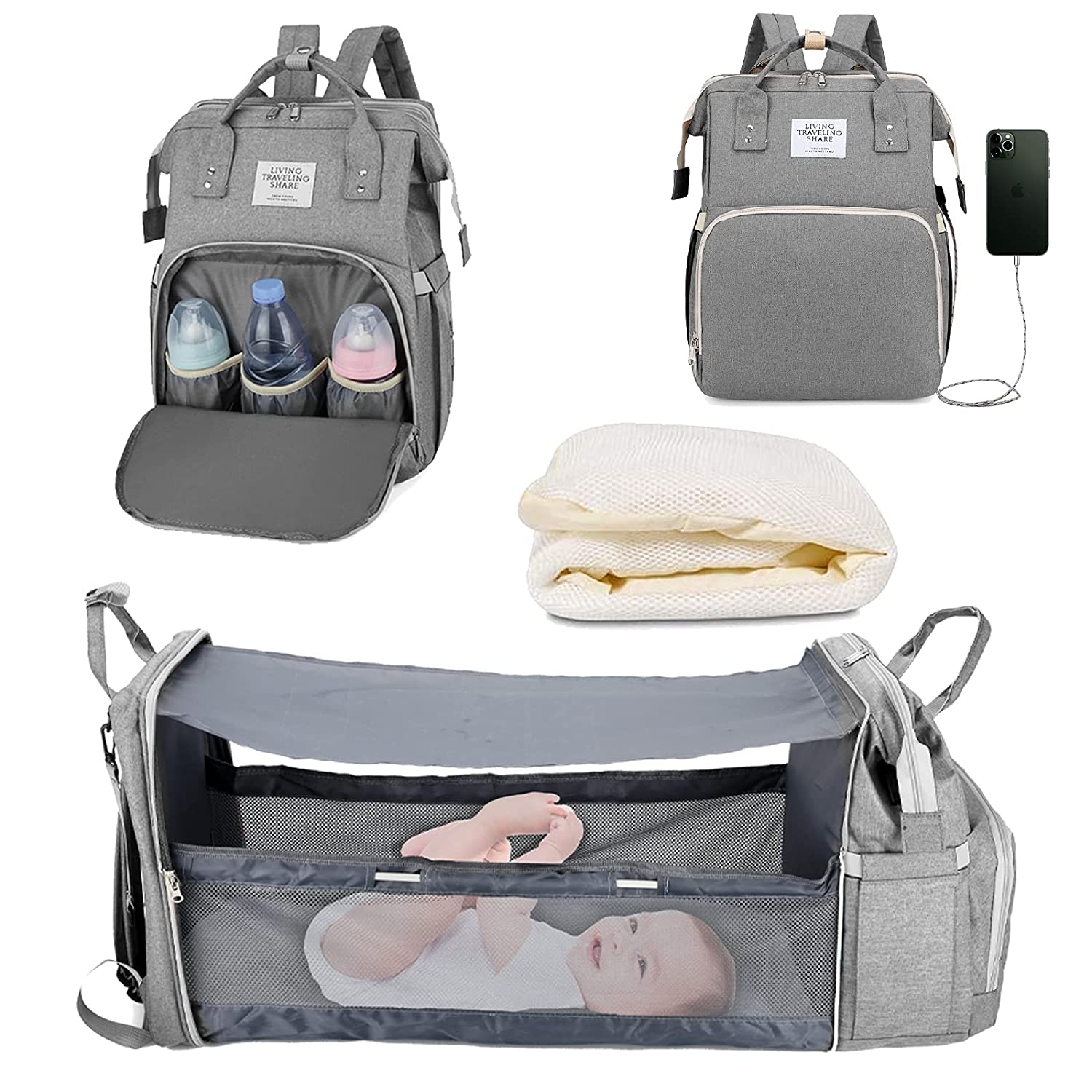 Sac à langer portatif | Berceau de voyage BabyNappy™ - BABYONCLOUDS